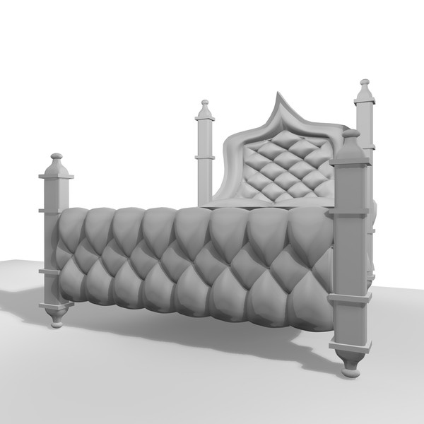 3d double bed - DOUBLE BED 10 by Carrara1